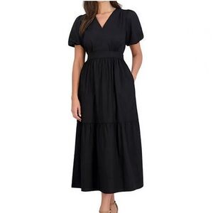 French Connection Elegant Black Maxi Dress Size XL